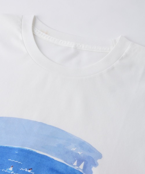 LA MARINE FRANCAISE(マリン フランセーズ)の「Corse sleeveless Tee(Tシャツ/カットソー・レディース・ホワイト/ブルー/ネイビー・FREE)」の10枚目の写真