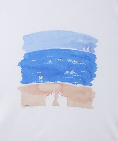 LA MARINE FRANCAISE(マリン フランセーズ)の「Corse sleeveless Tee(Tシャツ/カットソー・レディース・ホワイト/ブルー/ネイビー・FREE)」の16枚目の写真