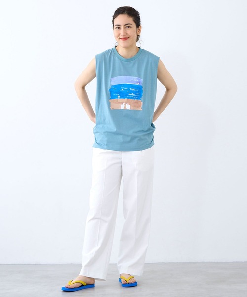 LA MARINE FRANCAISE(マリン フランセーズ)の「Corse sleeveless Tee(Tシャツ/カットソー・レディース・ホワイト/ブルー/ネイビー・FREE)」の15枚目の写真