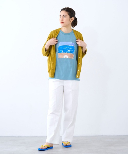 LA MARINE FRANCAISE(マリン フランセーズ)の「Corse sleeveless Tee(Tシャツ/カットソー・レディース・ホワイト/ブルー/ネイビー・FREE)」の11枚目の写真