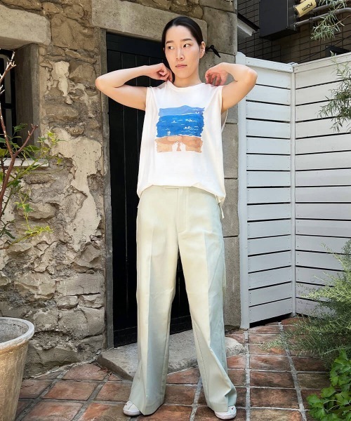 LA MARINE FRANCAISE(マリン フランセーズ)の「Corse sleeveless Tee(Tシャツ/カットソー・レディース・ホワイト/ブルー/ネイビー・FREE)」の17枚目の写真