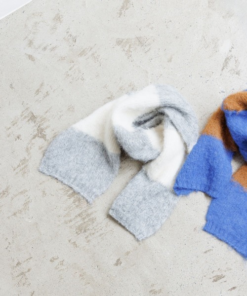 LOWRYS FARM（ローリーズファーム）の「ボーダーマフラー　 970834（マフラー・キッズ・グレー/ピンク/ブルー・FREE）」の2枚目の写真