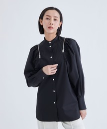 CINOH（チノ）の「【CINOH/チノ】SUPIMA C/PE/PU PUFF SHOULDER SHIRT