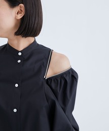 CINOH（チノ）の「【CINOH/チノ】SUPIMA C/PE/PU PUFF SHOULDER SHIRT