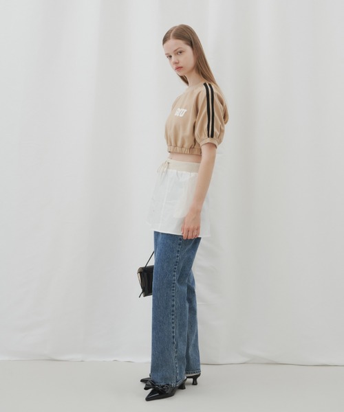 GIUNON(ジウノン)の「layered mini skirt / レイヤードミニスカート(スカート・レディース・ホワイト/ネイビー・1/0)」の7枚目の写真
