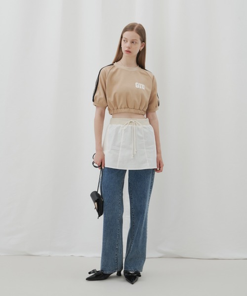 GIUNON(ジウノン)の「layered mini skirt / レイヤードミニスカート(スカート・レディース・ホワイト/ネイビー・1/0)」の8枚目の写真