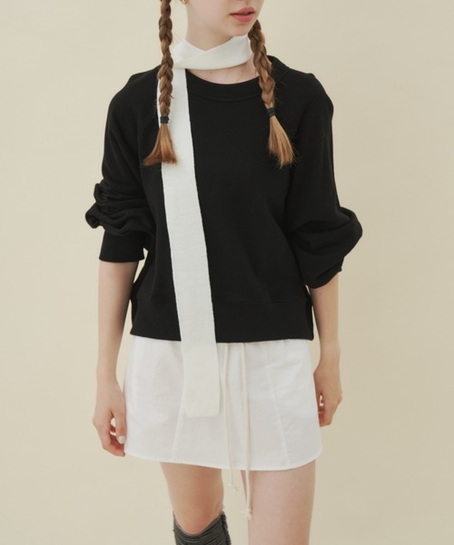GIUNON(ジウノン)の「layered mini skirt / レイヤードミニスカート(スカート・レディース・ホワイト/ネイビー・1/0)」の14枚目の写真