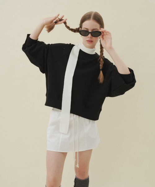 GIUNON(ジウノン)の「layered mini skirt / レイヤードミニスカート(スカート・レディース・ホワイト/ネイビー・1/0)」の15枚目の写真