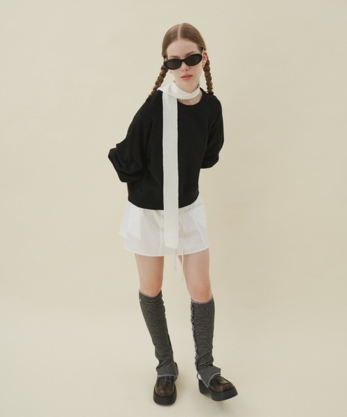 GIUNON(ジウノン)の「layered mini skirt / レイヤードミニスカート(スカート・レディース・ホワイト/ネイビー・1/0)」の17枚目の写真