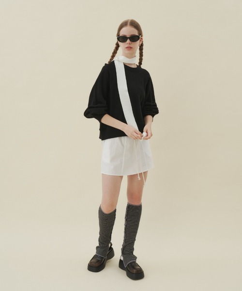 GIUNON(ジウノン)の「layered mini skirt / レイヤードミニスカート(スカート・レディース・ホワイト/ネイビー・1/0)」の18枚目の写真