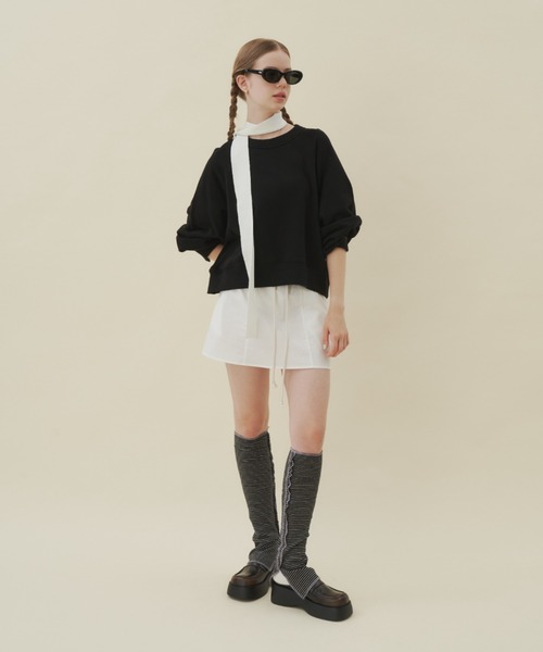 GIUNON(ジウノン)の「layered mini skirt / レイヤードミニスカート(スカート・レディース・ホワイト/ネイビー・1/0)」の20枚目の写真