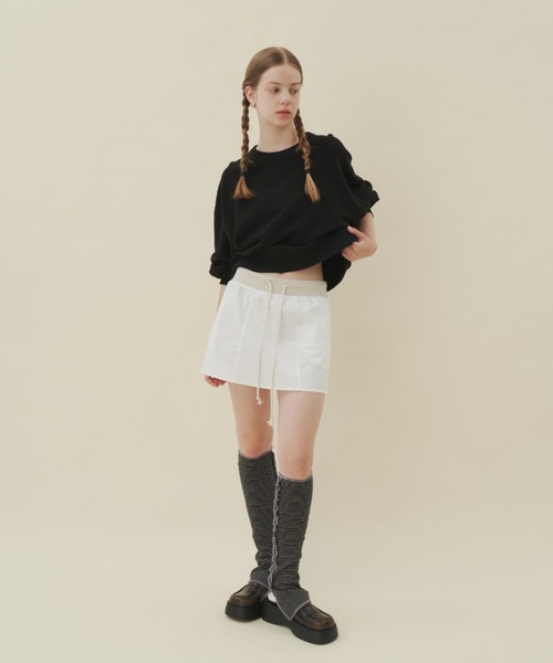 GIUNON(ジウノン)の「layered mini skirt / レイヤードミニスカート(スカート・レディース・ホワイト/ネイビー・1/0)」の21枚目の写真