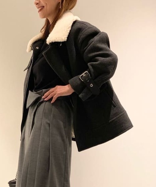 TELA(テラ)の「<TELA (テラ)>ファー付きブルゾン(ブルゾン・レディース・チャコールグレー・40)」の13枚目の写真