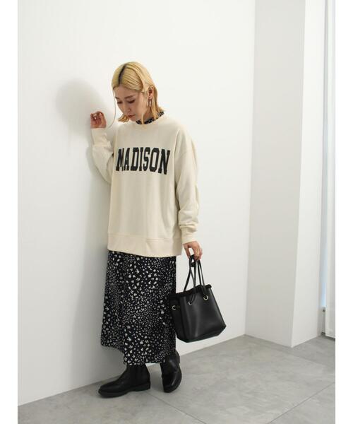 Samansa Mos2 blue（サマンサモスモスブルー）の「花柄シャツワンピース（ワンピース・レディース・ネイビー/ベージュ/ブラック・F）」の15枚目の写真