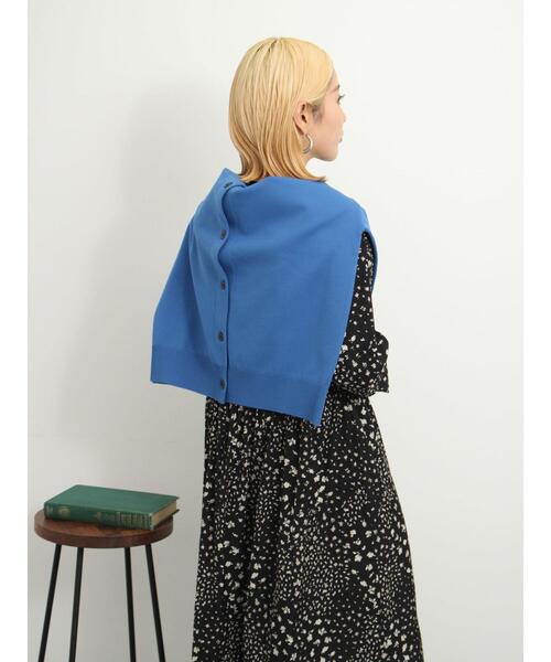 Samansa Mos2 blue（サマンサモスモスブルー）の「花柄シャツワンピース（ワンピース・レディース・ネイビー/ベージュ/ブラック・F）」の20枚目の写真