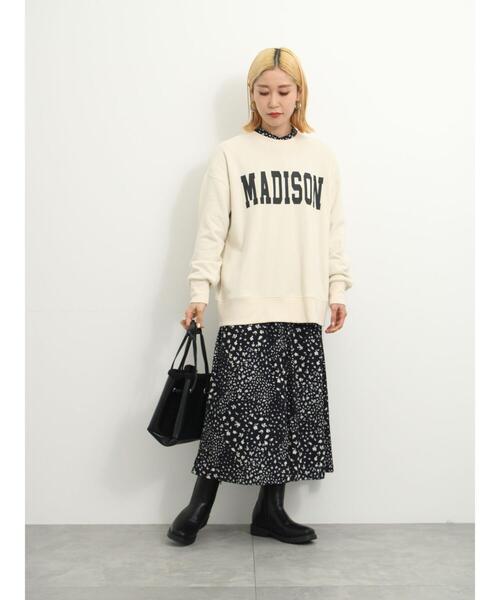 Samansa Mos2 blue（サマンサモスモスブルー）の「花柄シャツワンピース（ワンピース・レディース・ネイビー/ベージュ/ブラック・F）」の22枚目の写真