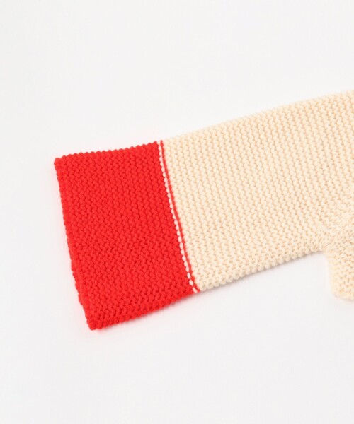 B:MING by BEAMS（ビーミングバイビームス）の「B:MING by BEAMS / バイカラー ニットケープ（ストール/ショール・キッズ・アイボリー/ブラウン・FREE）」の13枚目の写真