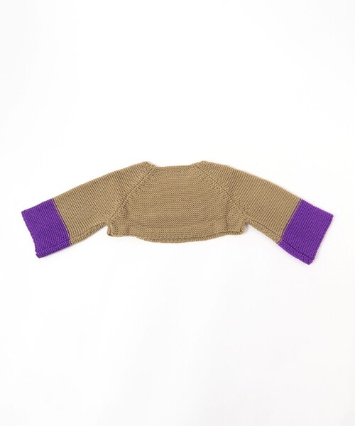 B:MING by BEAMS（ビーミングバイビームス）の「B:MING by BEAMS / バイカラー ニットケープ（ストール/ショール・キッズ・アイボリー/ブラウン・FREE）」の15枚目の写真