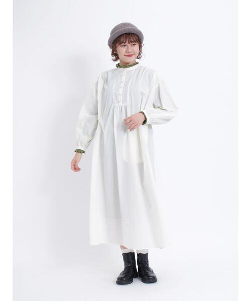 Samansa Mos2（サマンサ モスモス）の「◎パール釦ワンピース（ワンピース・レディース・ブラウン/ブラック/オフホワイト・F）」の4枚目の写真