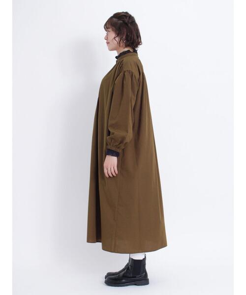 Samansa Mos2（サマンサ モスモス）の「◎パール釦ワンピース（ワンピース・レディース・ブラウン/ブラック/オフホワイト・F）」の10枚目の写真