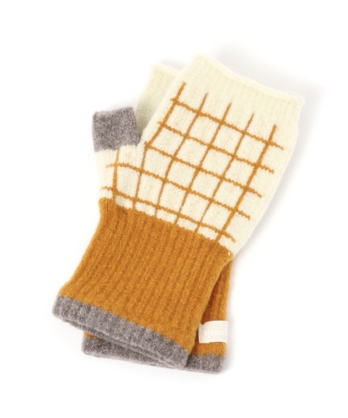 studio CLIP（スタディオクリップ）の「あったかニットハンドウォーマー（手袋・レディース・グレー/マスタード・FREE）」の5枚目の写真