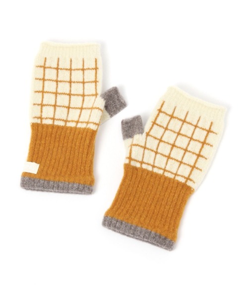 studio CLIP（スタディオクリップ）の「あったかニットハンドウォーマー（手袋・レディース・グレー/マスタード・FREE）」の6枚目の写真