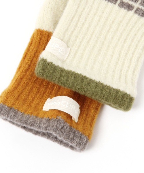 studio CLIP（スタディオクリップ）の「あったかニットハンドウォーマー（手袋・レディース・グレー/マスタード・FREE）」の10枚目の写真