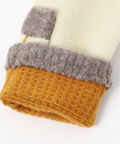 studio CLIP（スタディオクリップ）の「あったかニットハンドウォーマー（手袋・レディース・グレー/マスタード・FREE）」の11枚目の写真