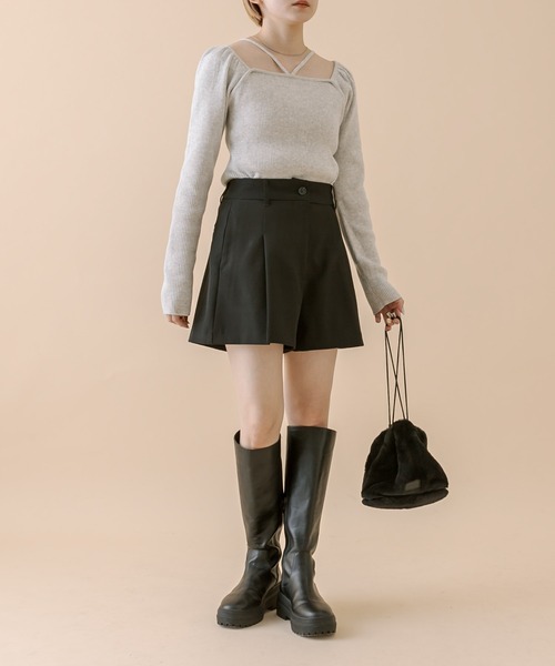 mline（エムライン）の「[mline]2WAYデザインニット（ニット/セーター・レディース・チャコールグレー/ブルー/アイボリー/ブラック・FREE）」の13枚目の写真