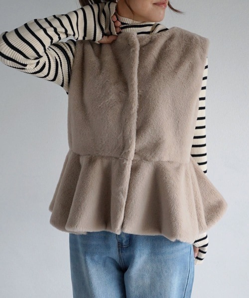 フェイクファーベスト（ベスト）｜Rashik（ラシク） 6,679円