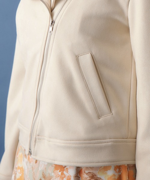 【セール】フェイクスエードライダースジャケット（ライダースジャケット）｜alotta（アロッタ）