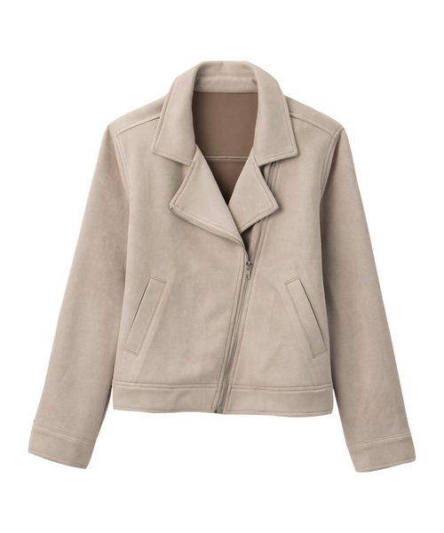 【セール】フェイクスエードライダースジャケット（ライダースジャケット）｜alotta（アロッタ）