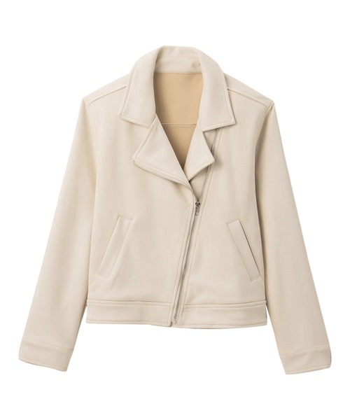 【セール】フェイクスエードライダースジャケット（ライダースジャケット）｜alotta（アロッタ）