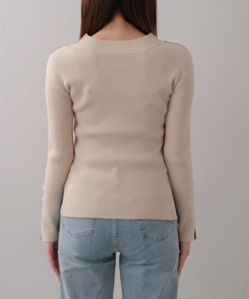 Pal collection（パルコレクション）の「前後2wayバイカラーリブニット（ニット/セーター・レディース・グリーン/レッド/ブラック・FREE）」の20枚目の写真