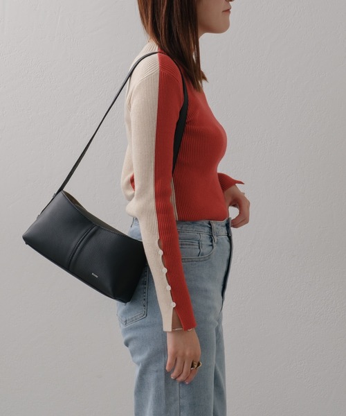 Pal collection（パルコレクション）の「前後2wayバイカラーリブニット（ニット/セーター・レディース・グリーン/レッド/ブラック・FREE）」の7枚目の写真