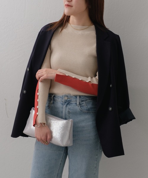 Pal collection（パルコレクション）の「前後2wayバイカラーリブニット（ニット/セーター・レディース・グリーン/レッド/ブラック・FREE）」の12枚目の写真