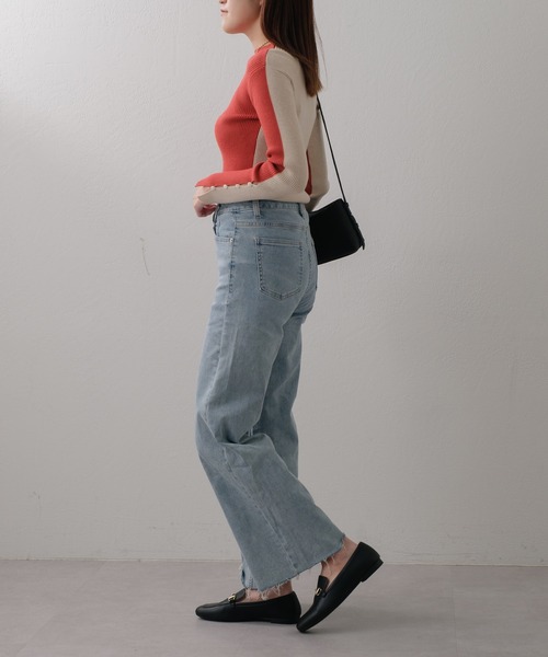 Pal collection（パルコレクション）の「前後2wayバイカラーリブニット（ニット/セーター・レディース・グリーン/レッド/ブラック・FREE）」の14枚目の写真