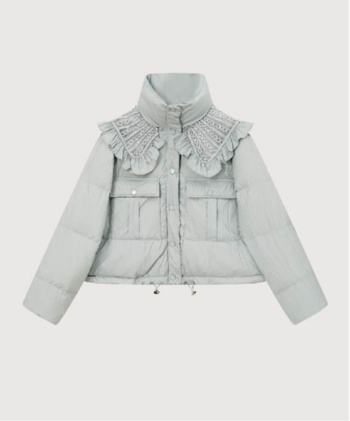 Big Frill Collar Puff Down Coat.ビッグフリルカラーパフダウンコート