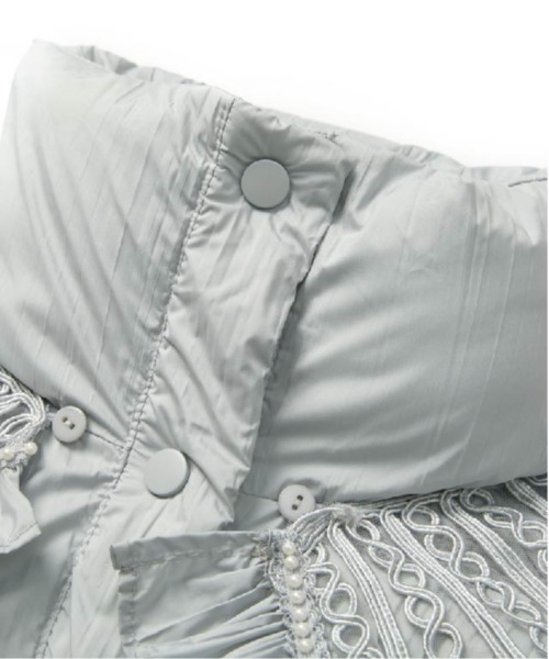 POMME d'amour peplum frill jacket グレー peplum frill jacket – ROUGE by POMME d'amour