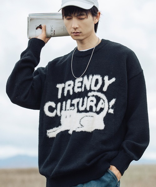 aimoha（アイモハ）の「aimoha outdoor ファー刺繍セーター（ニット/セーター・レディース・レッド/ブラック/ブルー・LARGE/MEDIUM/X-LARGE）」の8枚目の写真