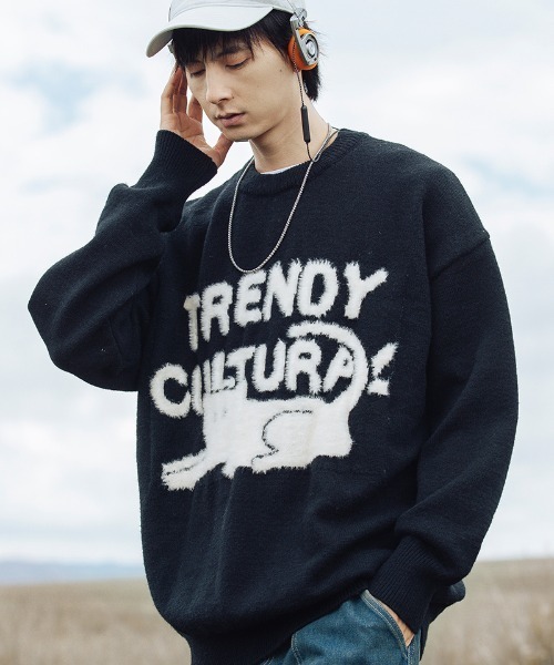 aimoha（アイモハ）の「aimoha outdoor ファー刺繍セーター（ニット/セーター・レディース・レッド/ブラック/ブルー・LARGE/MEDIUM/X-LARGE）」の9枚目の写真