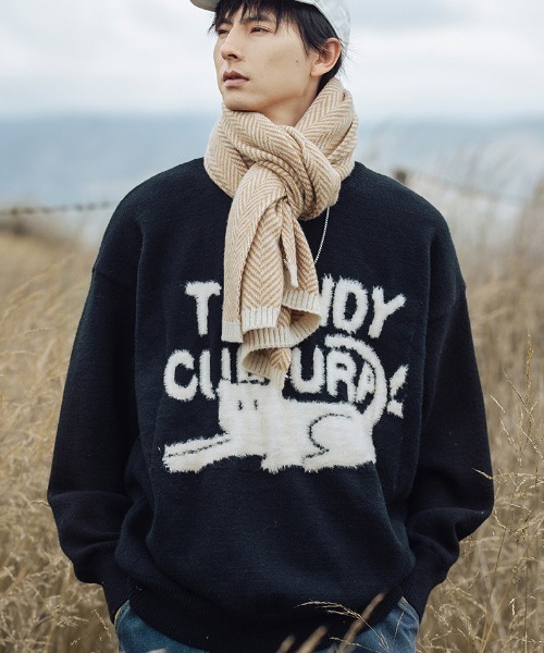 aimoha（アイモハ）の「aimoha outdoor ファー刺繍セーター（ニット/セーター・レディース・レッド/ブラック/ブルー・LARGE/MEDIUM/X-LARGE）」の10枚目の写真