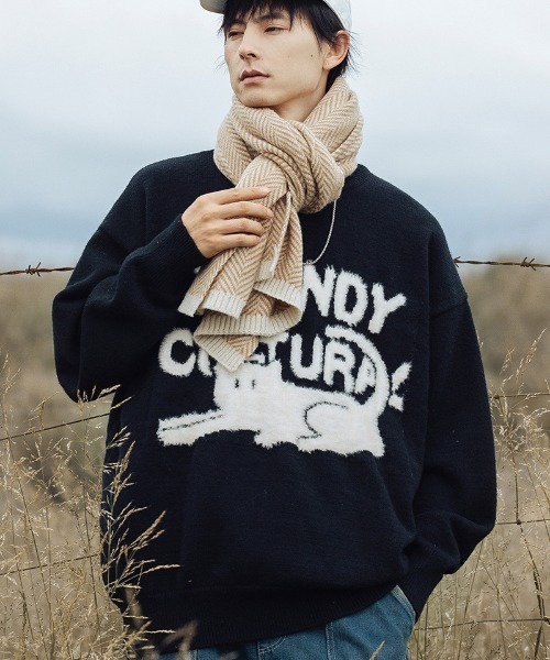 aimoha（アイモハ）の「aimoha outdoor ファー刺繍セーター（ニット/セーター・レディース・レッド/ブラック/ブルー・LARGE/MEDIUM/X-LARGE）」の12枚目の写真