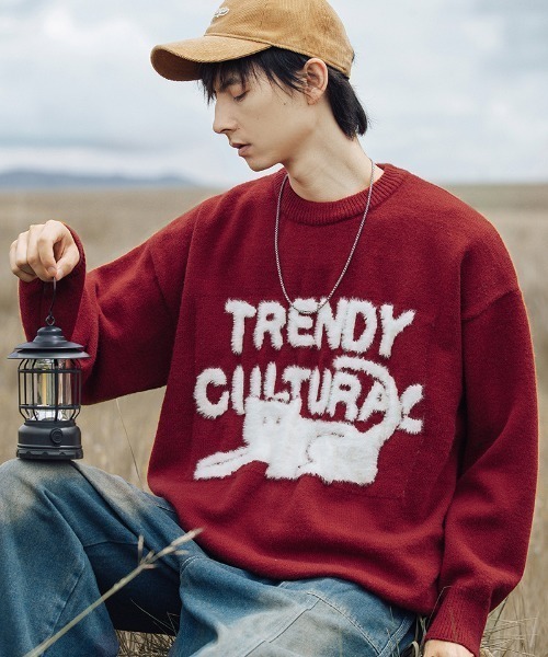 aimoha（アイモハ）の「aimoha outdoor ファー刺繍セーター（ニット/セーター・レディース・レッド/ブラック/ブルー・LARGE/MEDIUM/X-LARGE）」の16枚目の写真