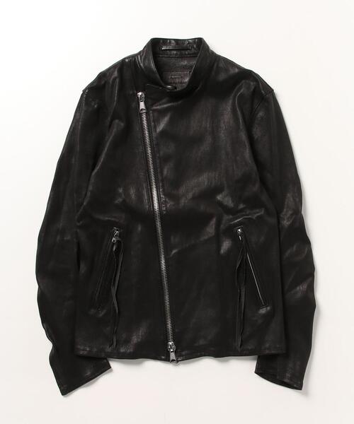 FranCisT_MOR.K.S.（フランシストモークス）の「FranCisT_MOR.K.S./フランシスト モークス/【NEW STANDARD】Super Stretch Lamb NAPPA Leather ASM RIDERS（ライダースジャケット・メンズ・ブラック・3/5/4）」の9枚目の写真