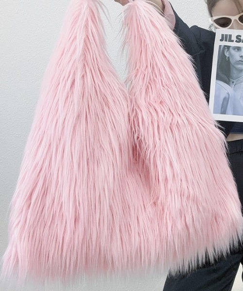 deux amour（ドゥーザムール）の「ファートートバッグ（ショルダーバッグ・レディース・ブラック/ブルー/ピンク/ベージュ・FREE）」の9枚目の写真