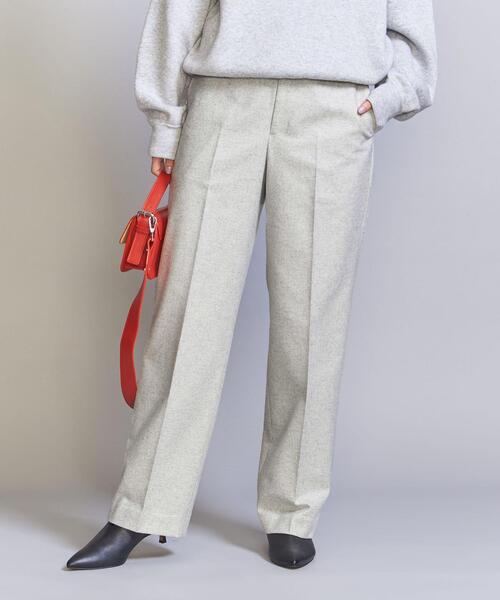 BEAUTY&YOUTH UNITED ARROWS(ビューティーアンドユースユナイテッドアローズ)の「ウールブレンドネップ ストレート パンツ(その他パンツ・レディース・ライトグレー/ブラック・L/M/S)」の1枚目の写真