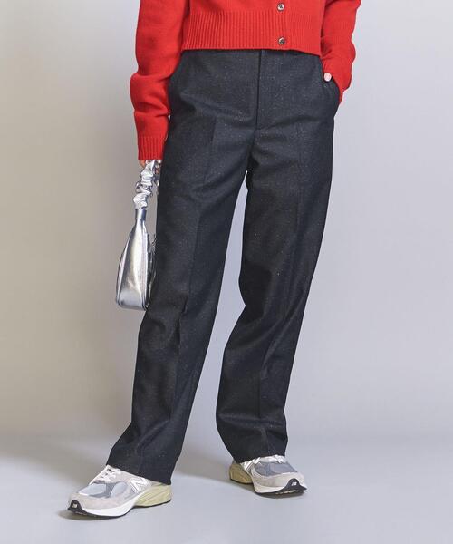 BEAUTY&YOUTH UNITED ARROWS(ビューティーアンドユースユナイテッドアローズ)の「ウールブレンドネップ ストレート パンツ(その他パンツ・レディース・ライトグレー/ブラック・L/M/S)」の2枚目の写真