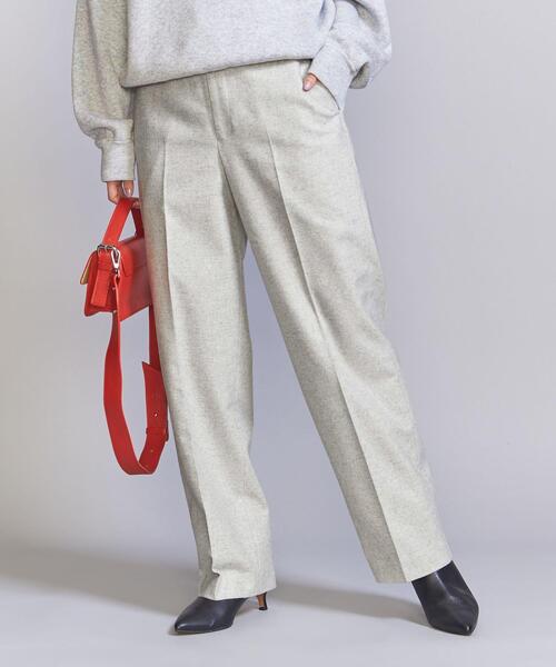 BEAUTY&YOUTH UNITED ARROWS(ビューティーアンドユースユナイテッドアローズ)の「ウールブレンドネップ ストレート パンツ(その他パンツ・レディース・ライトグレー/ブラック・L/M/S)」の3枚目の写真