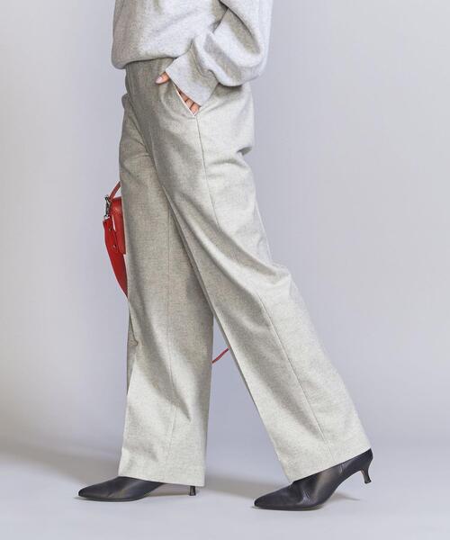 BEAUTY&YOUTH UNITED ARROWS(ビューティーアンドユースユナイテッドアローズ)の「ウールブレンドネップ ストレート パンツ(その他パンツ・レディース・ライトグレー/ブラック・L/M/S)」の4枚目の写真